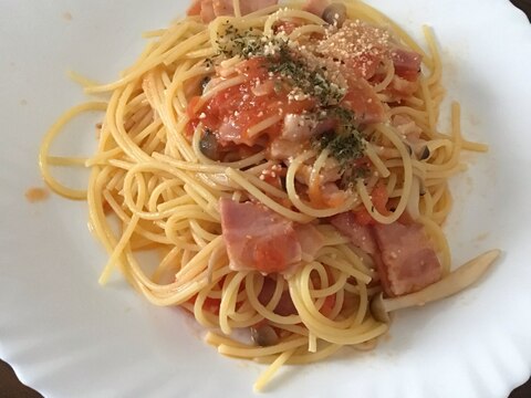 トマトとベーコンのパスタ簡単節約！